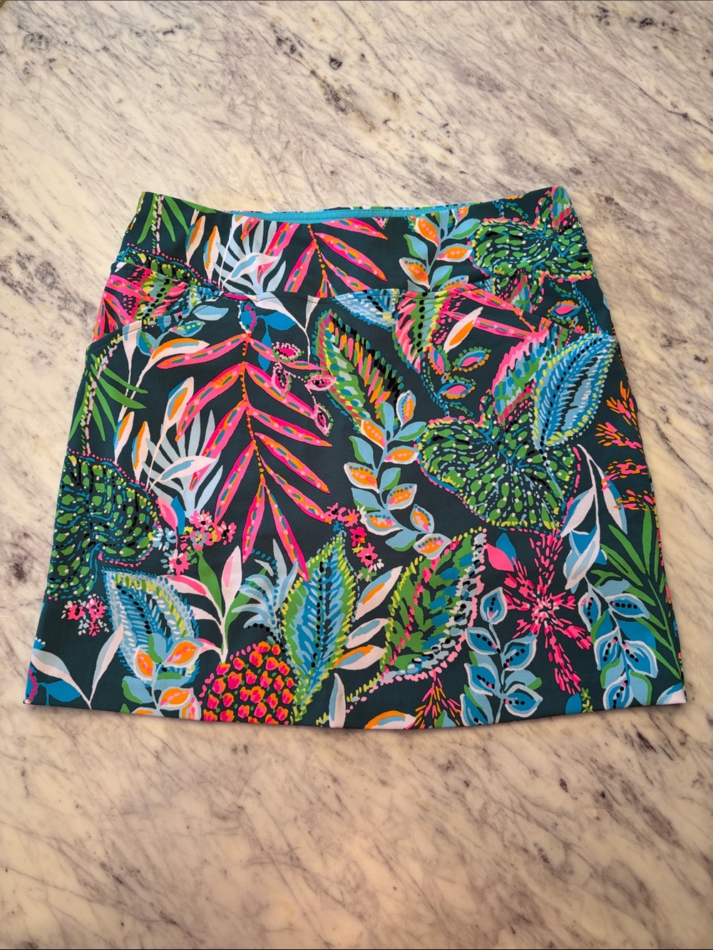 Lilly Pulitzer Monica skort Luxletic Sunshine Jungle green pink floral size 6